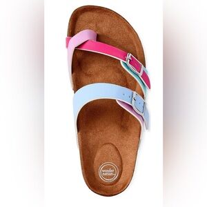 Wonder Nation sandals Kids size 5 multi- color Fits ladies size 7